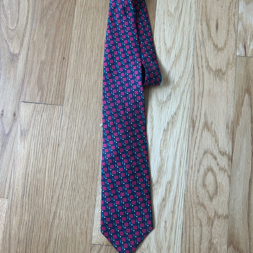 Dior Red and Blue Silk Ties for Formal Occasions
